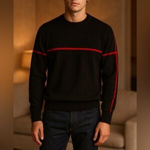 Obermeyer Rusty Stripe Long Sleeve Knit Sweater in Black